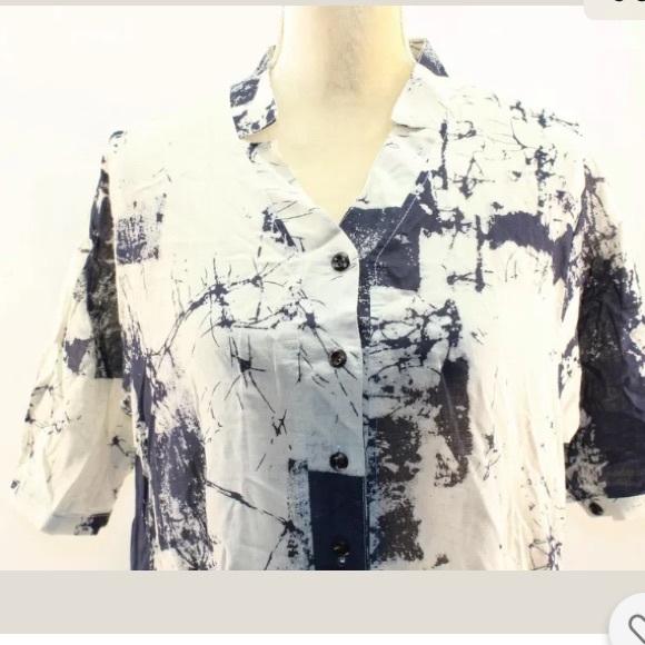 Amato Rizzi Dress Ink Abstract Button-Up Maxi - Picture 6 of 7